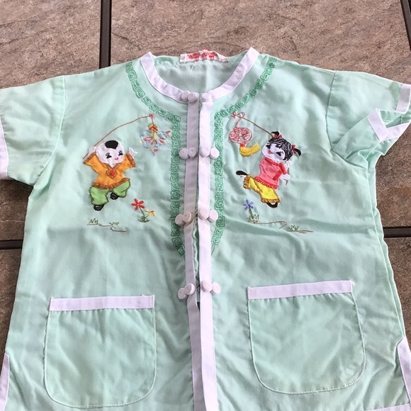 Vintage 2 piece kimono style set - Picture 2 of 5